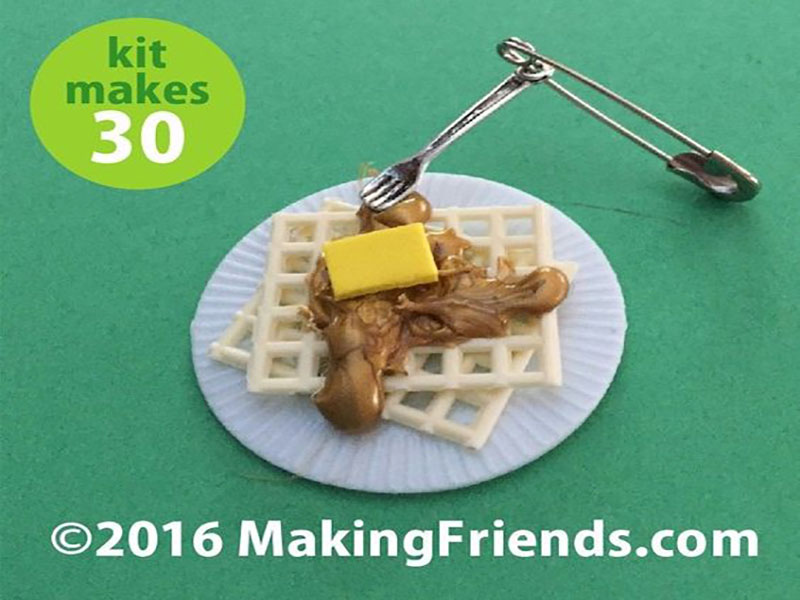 girl scouts making friends waffle swaps