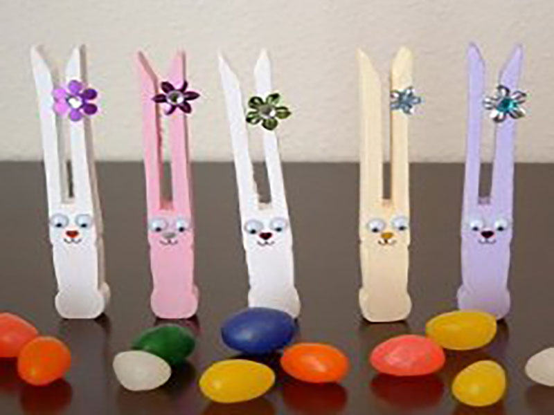 girl scouts clothespin bunny swaps