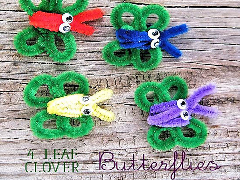 Girl Scouts spring clover butterfly swaps